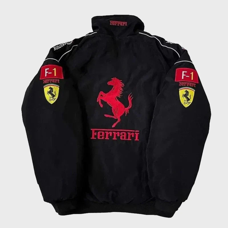 Black Ferrari F1 Vintage Jacket