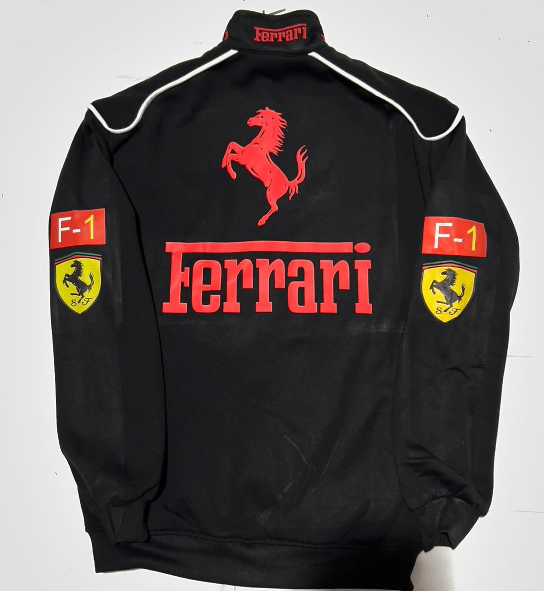 Black Ferrari F1 Racing Jacket | Iconic Style For Motorsport