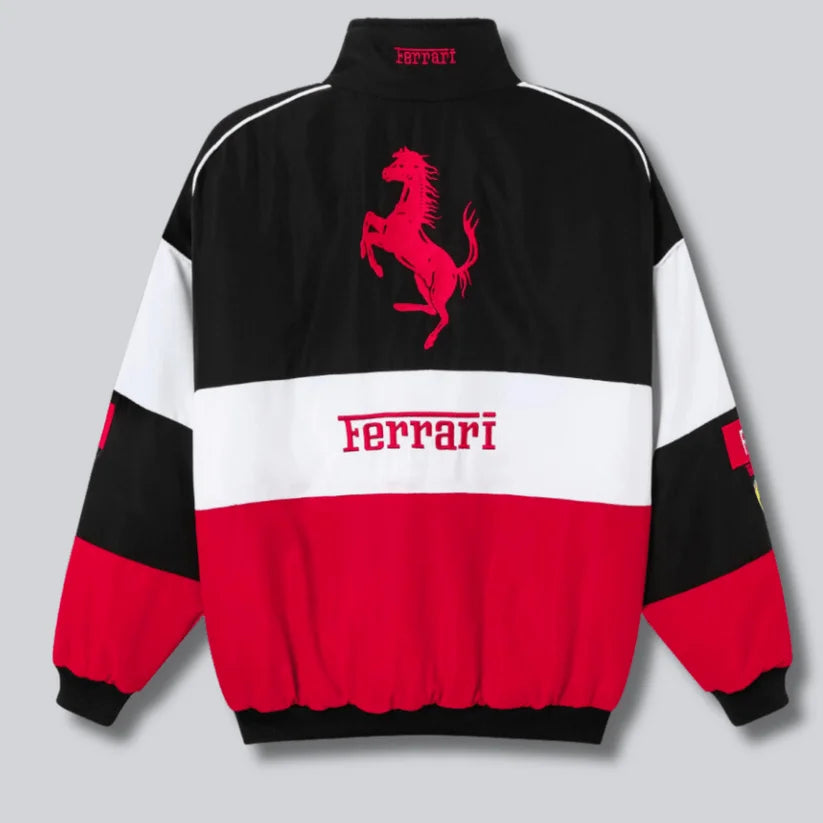 Trio Ferrari F1 Vintage Racing Jacket – Iconic Motorsport Heritage