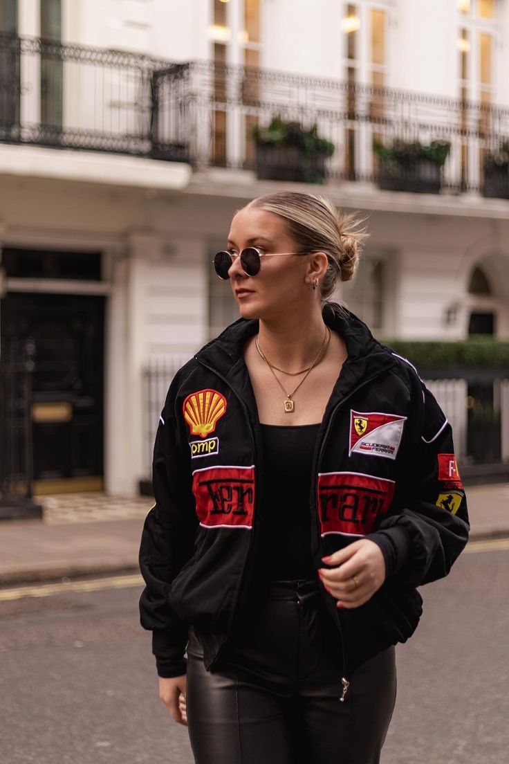 Premium Ferrari F1 Racing Jacket – Black Edition | Motorsport Style for Men