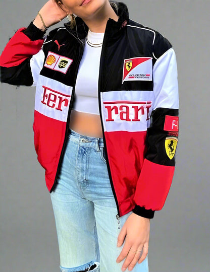 Red x White Ferrari F1 Racing Jacket