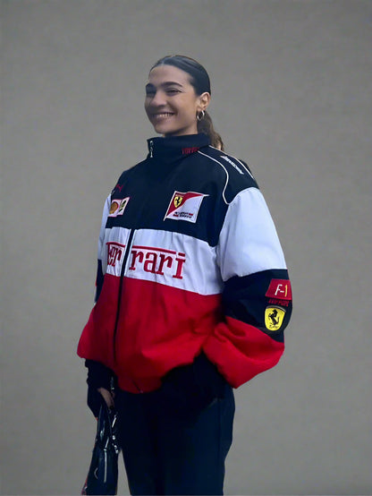 Red x White Ferrari F1 Racing Jacket