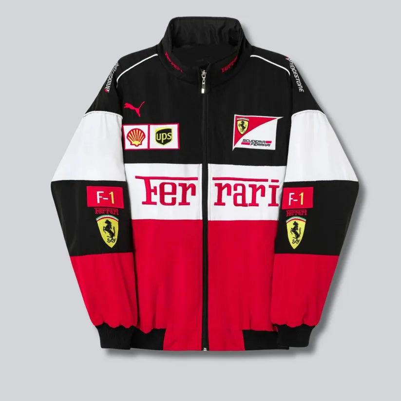Red x White Ferrari F1 Racing Jacket
