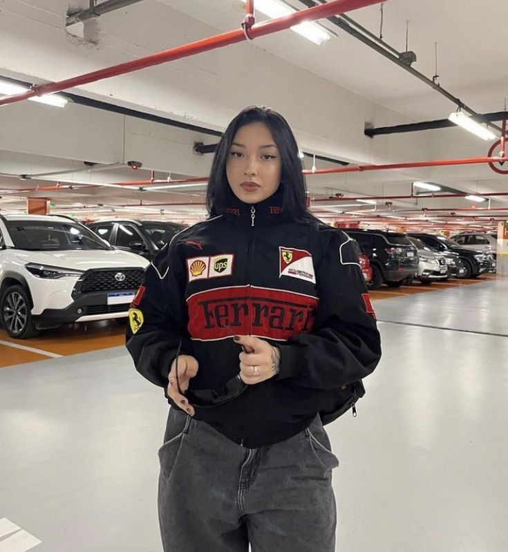 Black Ferrari F1 Vintage Jacket