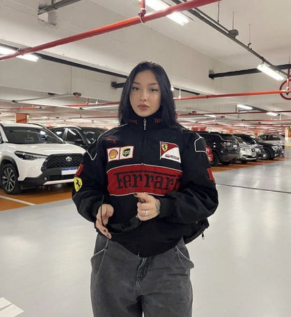Black Ferrari F1 Vintage Jacket