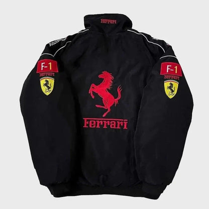 Black Ferrari F1 Vintage Jacket