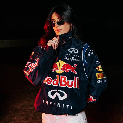 Red Bull F1 Driver-Inspired Racing Jacket – Motorsport Identity in Every Stitch