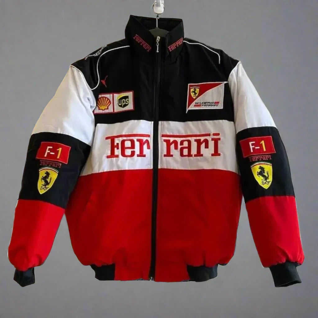 Red x White Ferrari F1 Racing Jacket