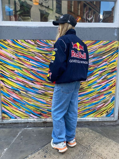 Red Bull F1 Driver-Inspired Racing Jacket – Motorsport Identity in Every Stitch