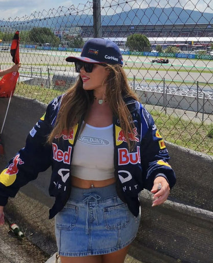 Red Bull F1 Driver-Inspired Racing Jacket – Motorsport Identity in Every Stitch