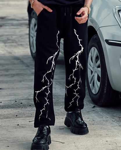 Lighting Thunder Oversized Baggy Pants – Streetwear Style