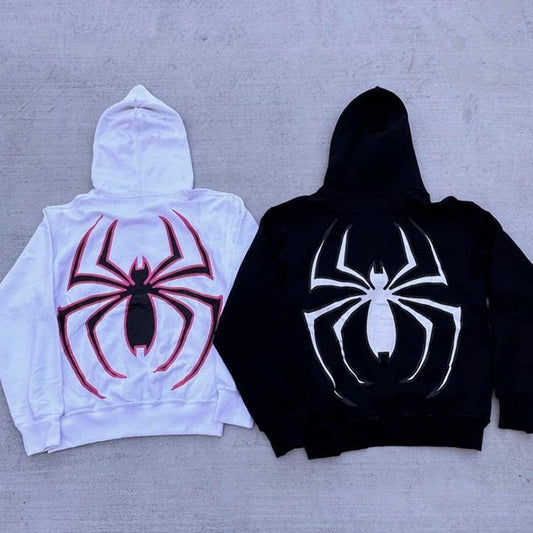 Spider Couple Matching Hoodies – Love in Web Edition ONE PEACE