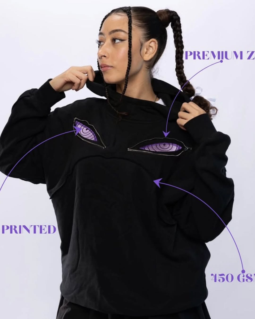 Itachi Uchiha Eye Shadow Graphic Hoodie