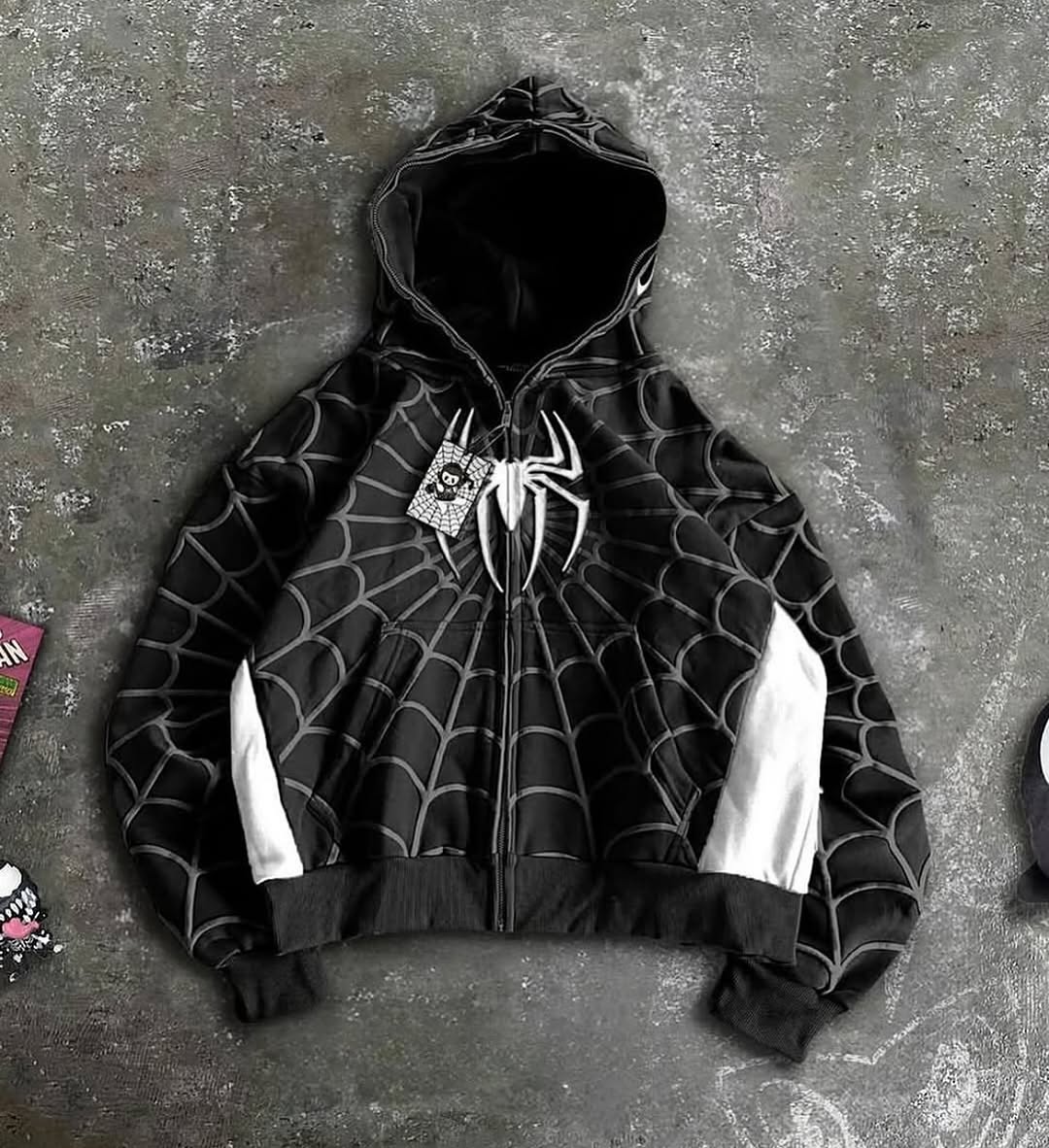 Spider-Man Printed Black Hoodie – Stylish Superhero Streetwear