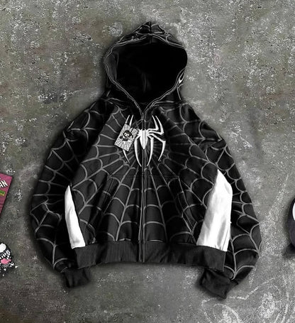 Spider-Man Printed Black Hoodie – Stylish Superhero Streetwear