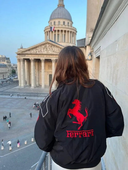 Ferrari F1 Vintage Embroidered Racing Jacket – Classic Motorsport Edition