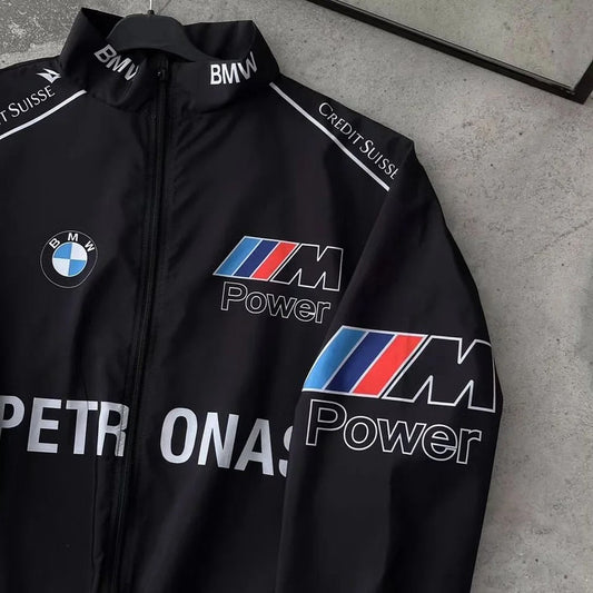 BMW F1 Vintage Racing Jacket – Heritage Motorsport Edition DTF printed