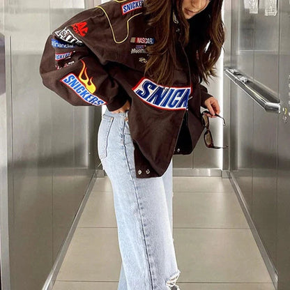 Snickers Vintage Racing Jacket DTF Printing