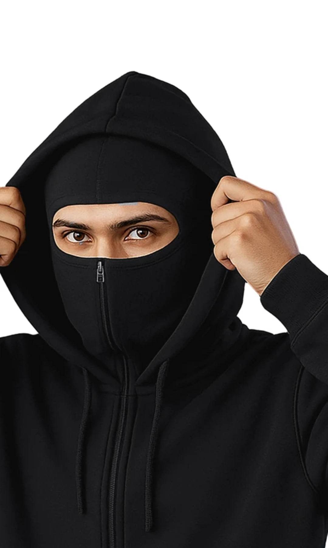 Balaclava ninja  unisex  black hoodie