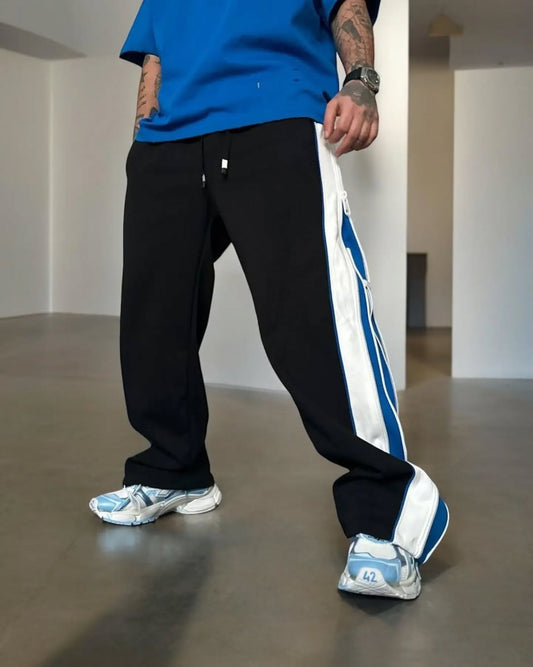 Double Zipper Oversized Baggy Pants for Men – Urban Fashion