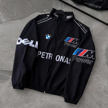 BMW F1 Vintage Racing Jacket – Heritage Motorsport Edition DTF printed